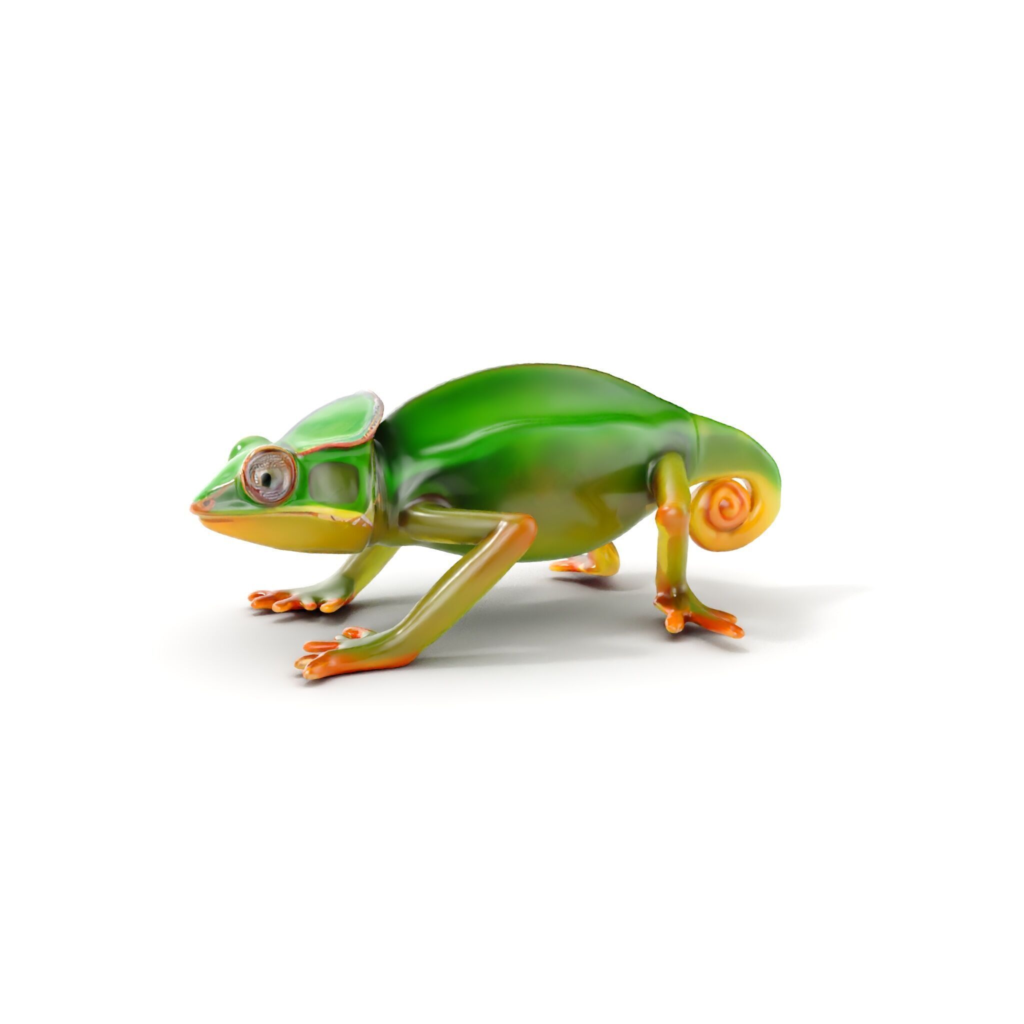 Chameleon Reptile Model Pack for Versatile D Use Low-poly 3D model_10
