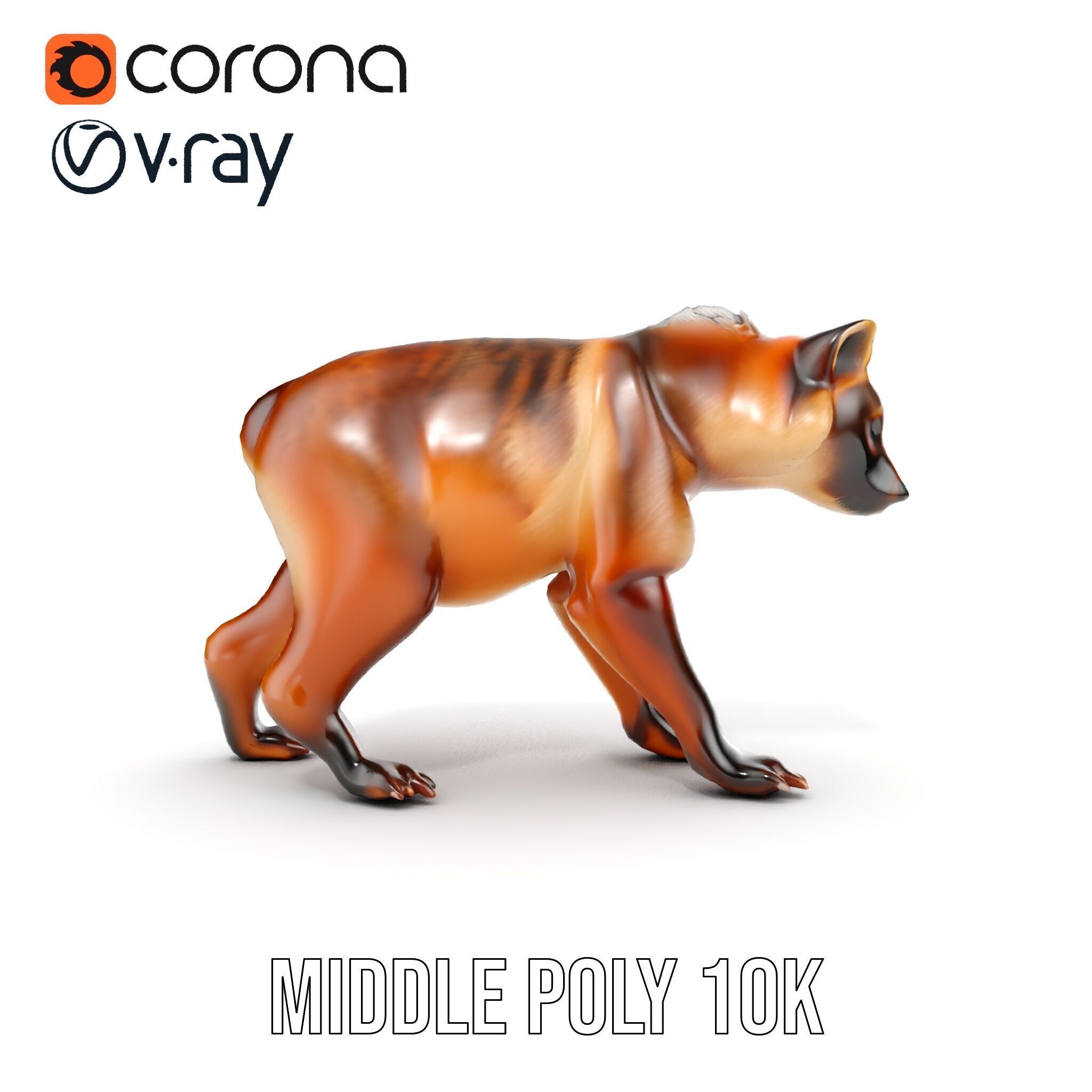 Realistic Canine Model Pack Low-poly 3D model_10