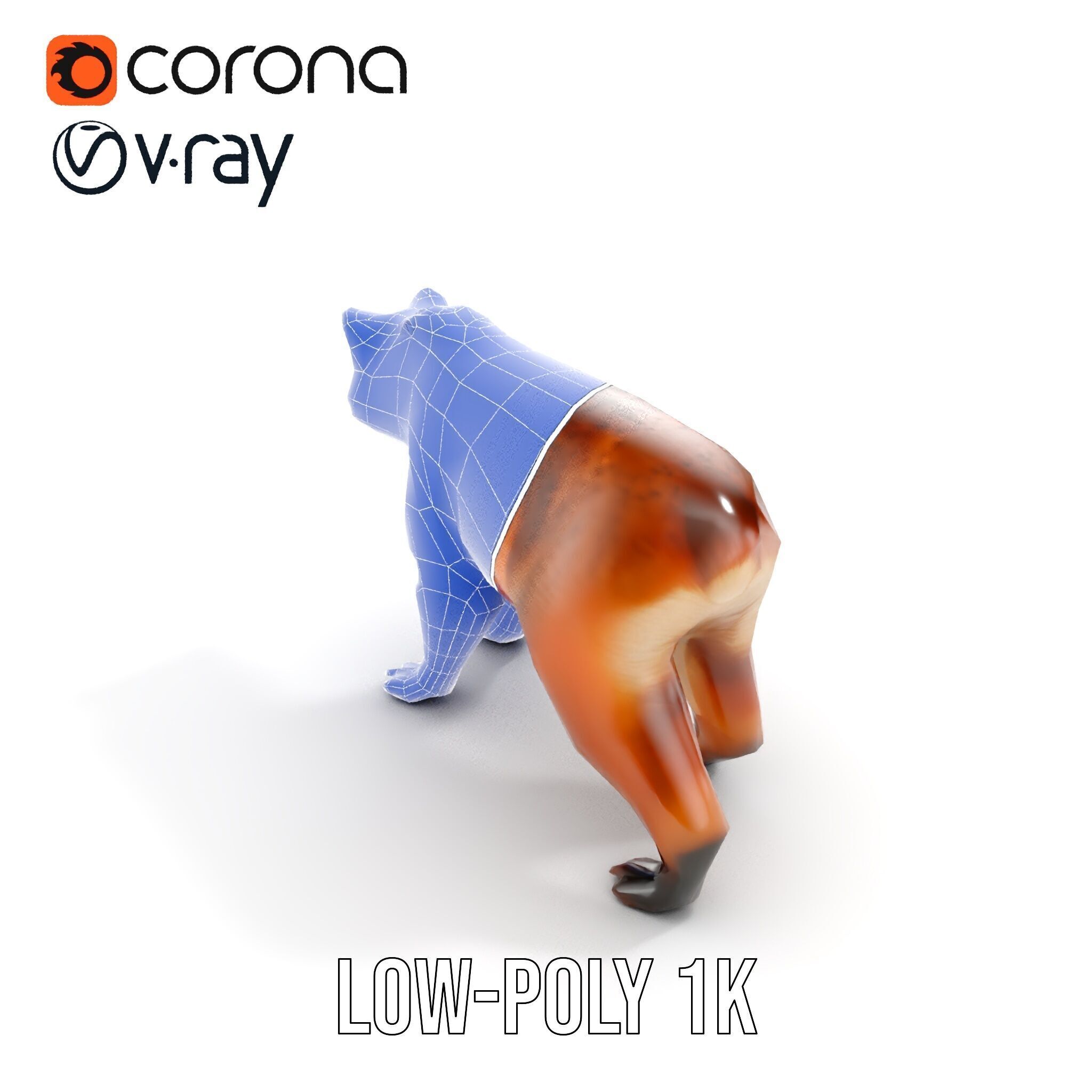 Realistic Canine Model Pack Low-poly 3D model_30