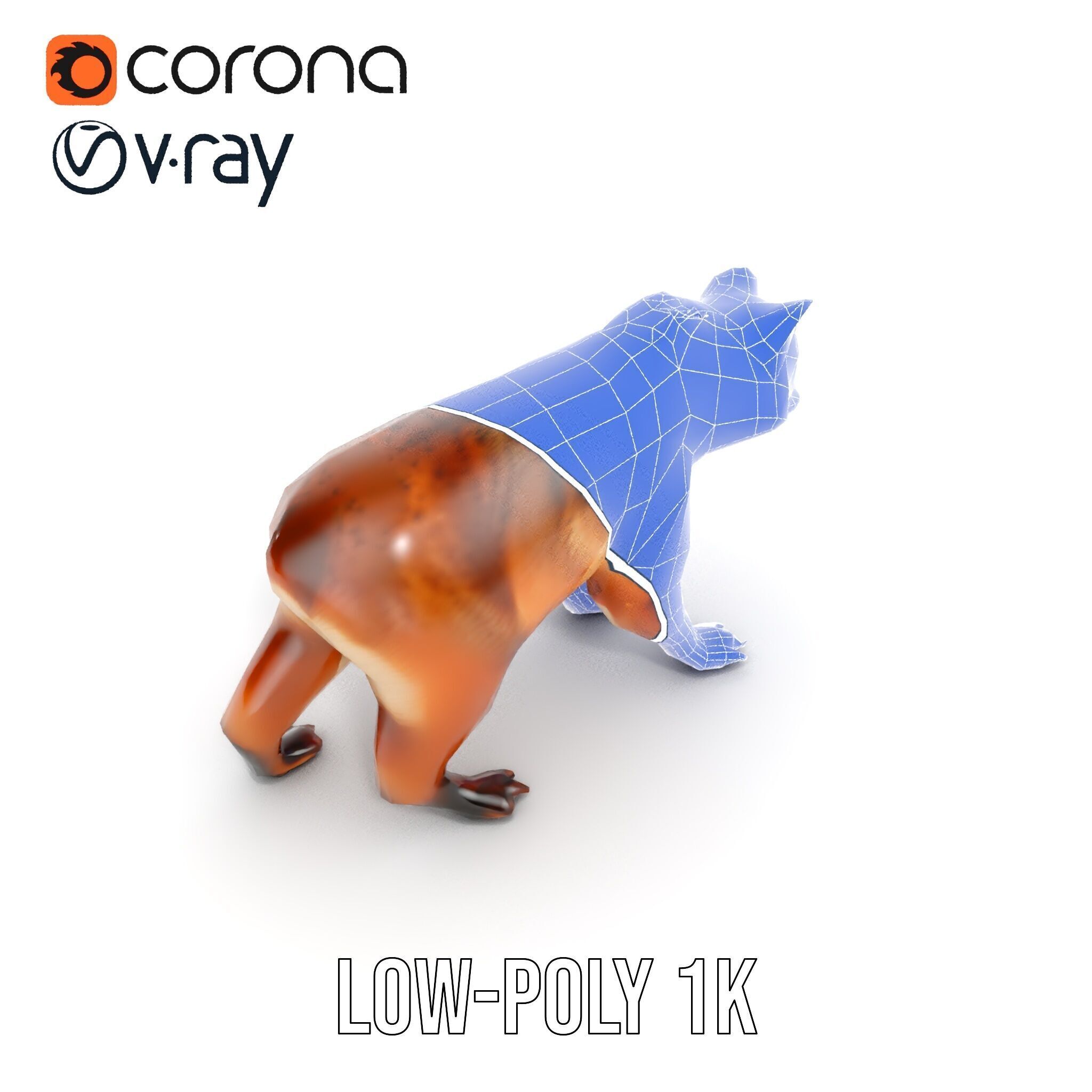 Realistic Canine Model Pack Low-poly 3D model_17