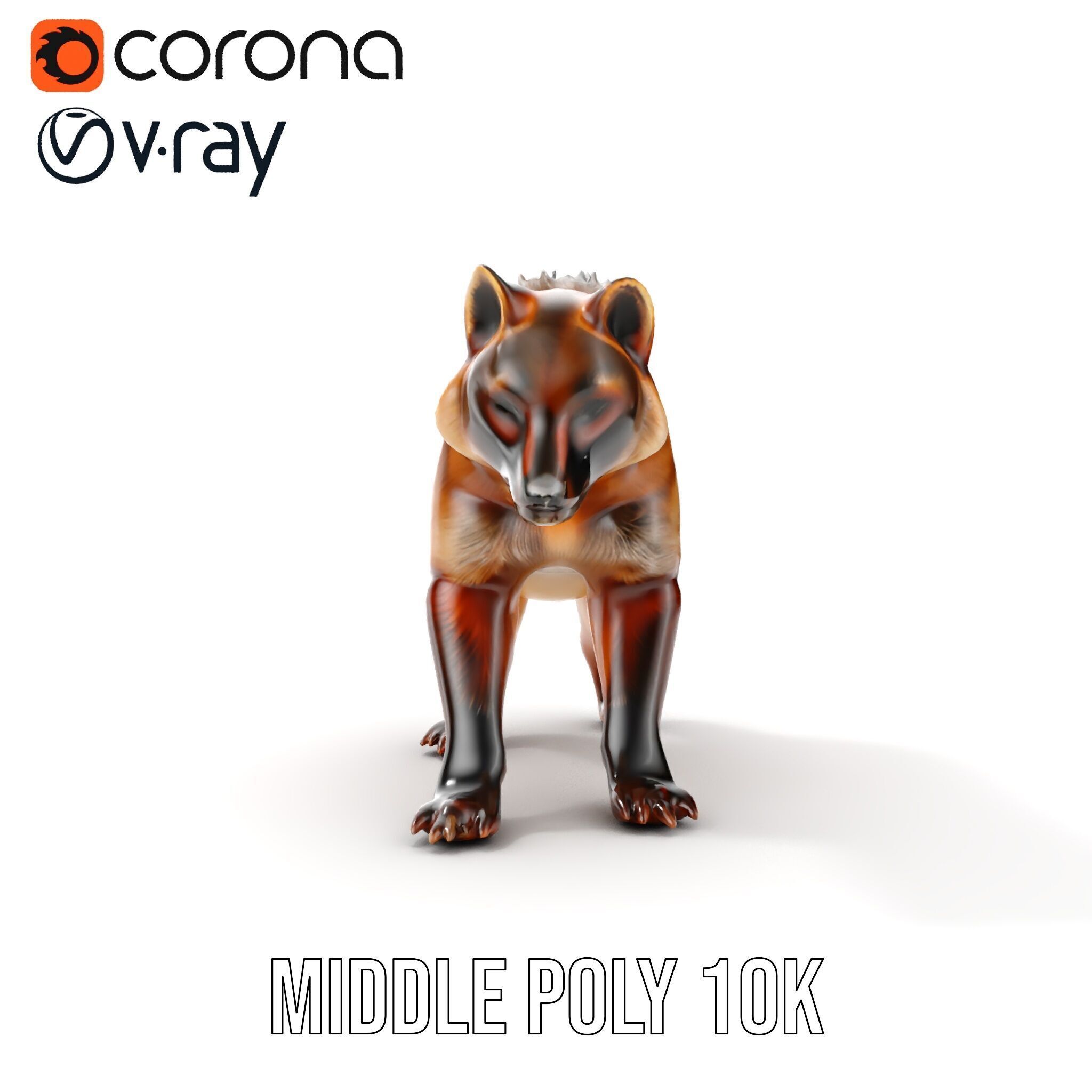 Realistic Canine Model Pack Low-poly 3D model_16