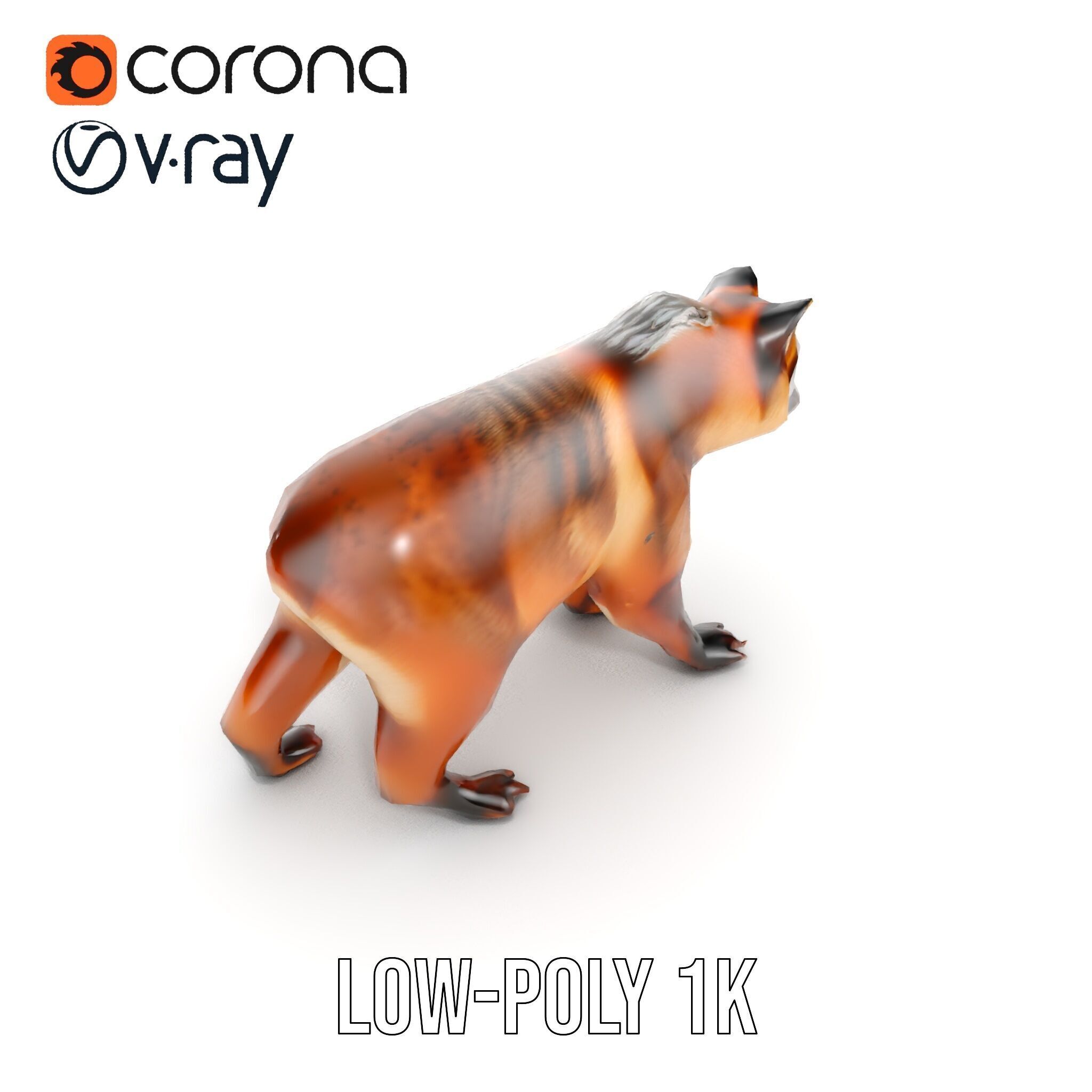 Realistic Canine Model Pack Low-poly 3D model_21