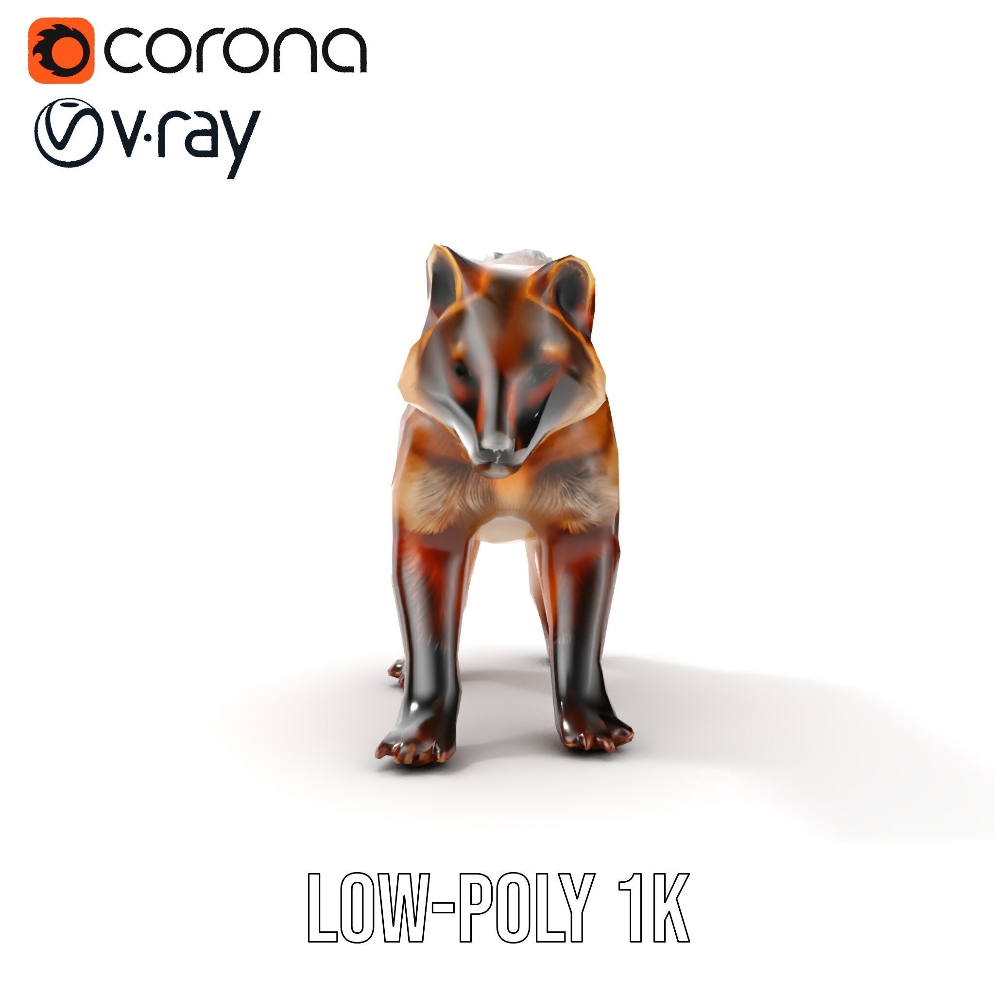 Realistic Canine Model Pack Low-poly 3D model_14