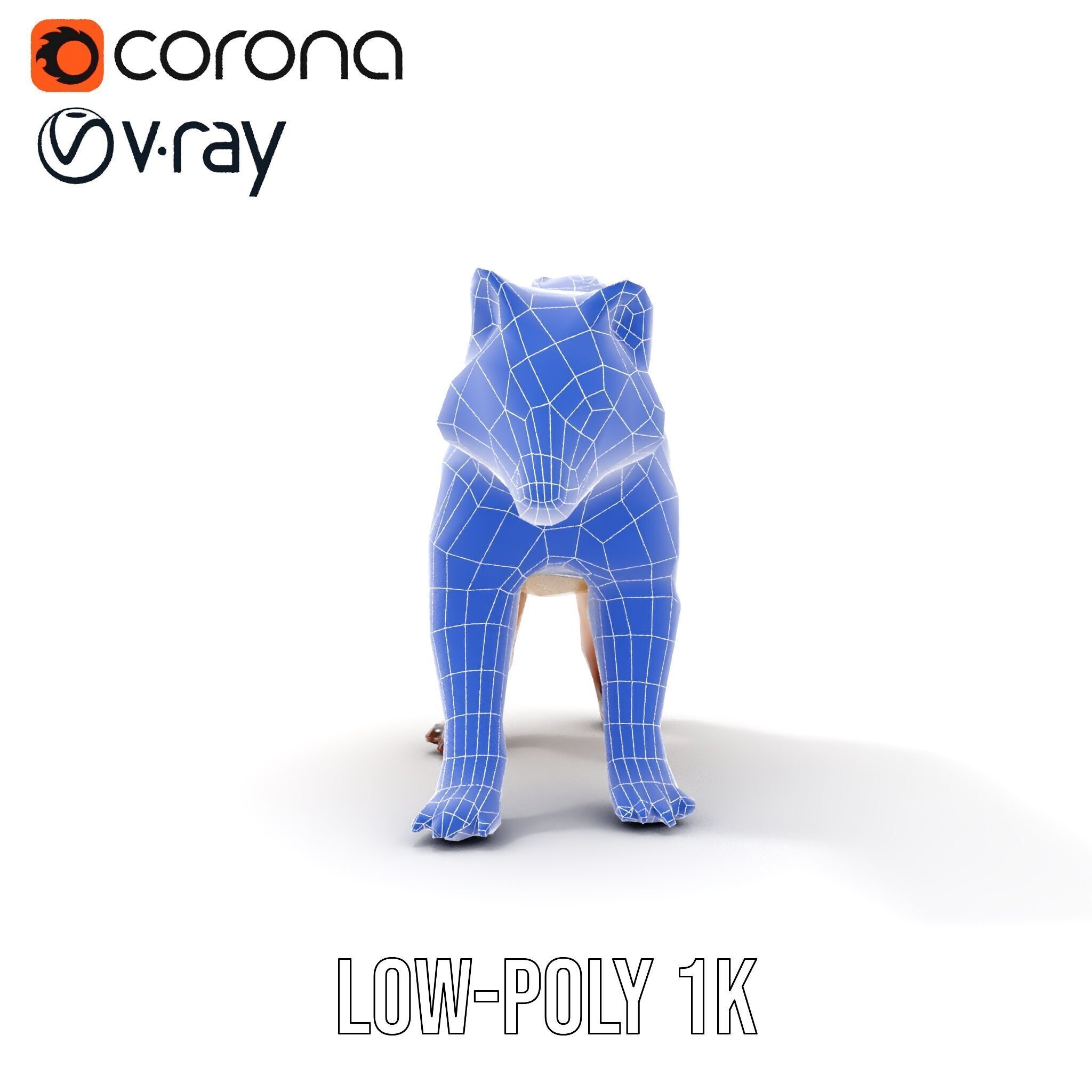 Realistic Canine Model Pack Low-poly 3D model_27