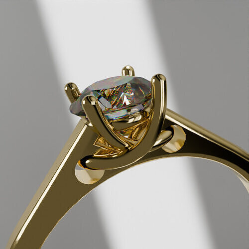 Simple diamond RIng Free 3D print model