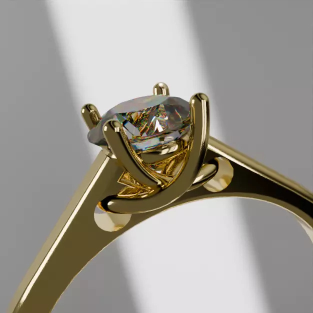 Simple diamond RIng Free 3D print model