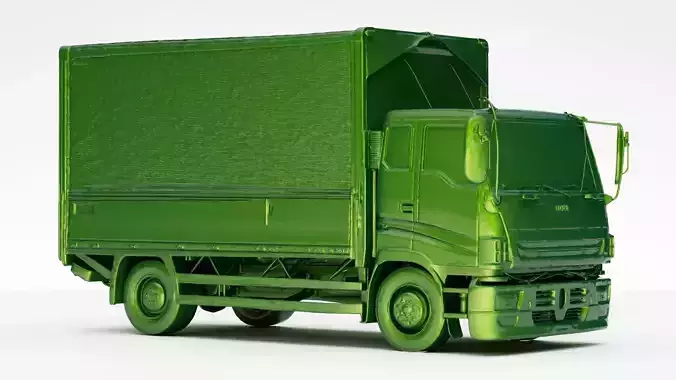 Cargo box truck 3d model