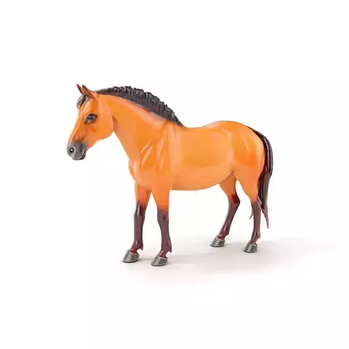 Elegant Horse Model Pack for Rendering and Gaming Low-poly 3D model