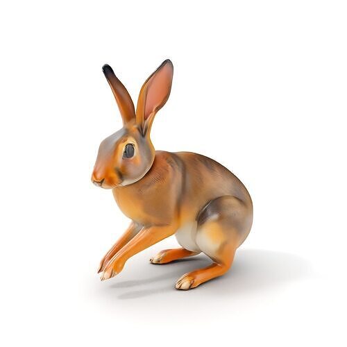 Realistic Rabbit D Model Pack Low-poly 3D model
