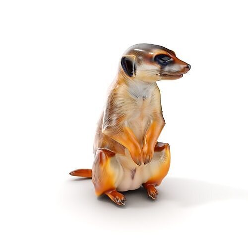 Meerkat D Model Pack for Animation and Rendering Low-poly 3D model