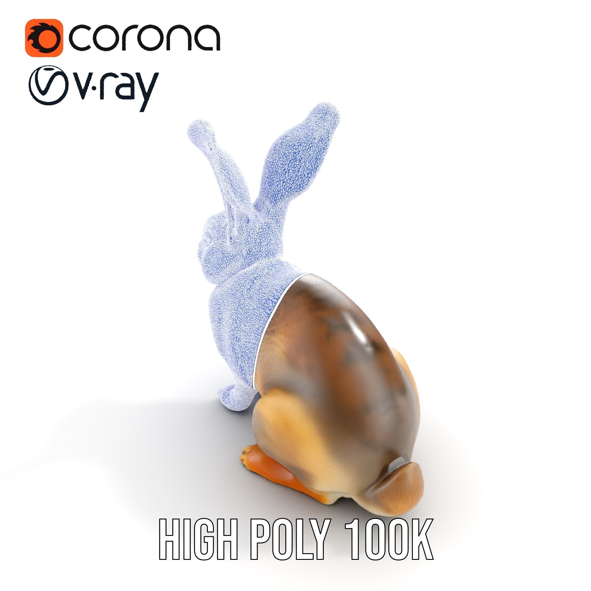 Realistic Rabbit Model Pack for D Rendering and Animation Low-poly 3D model_23
