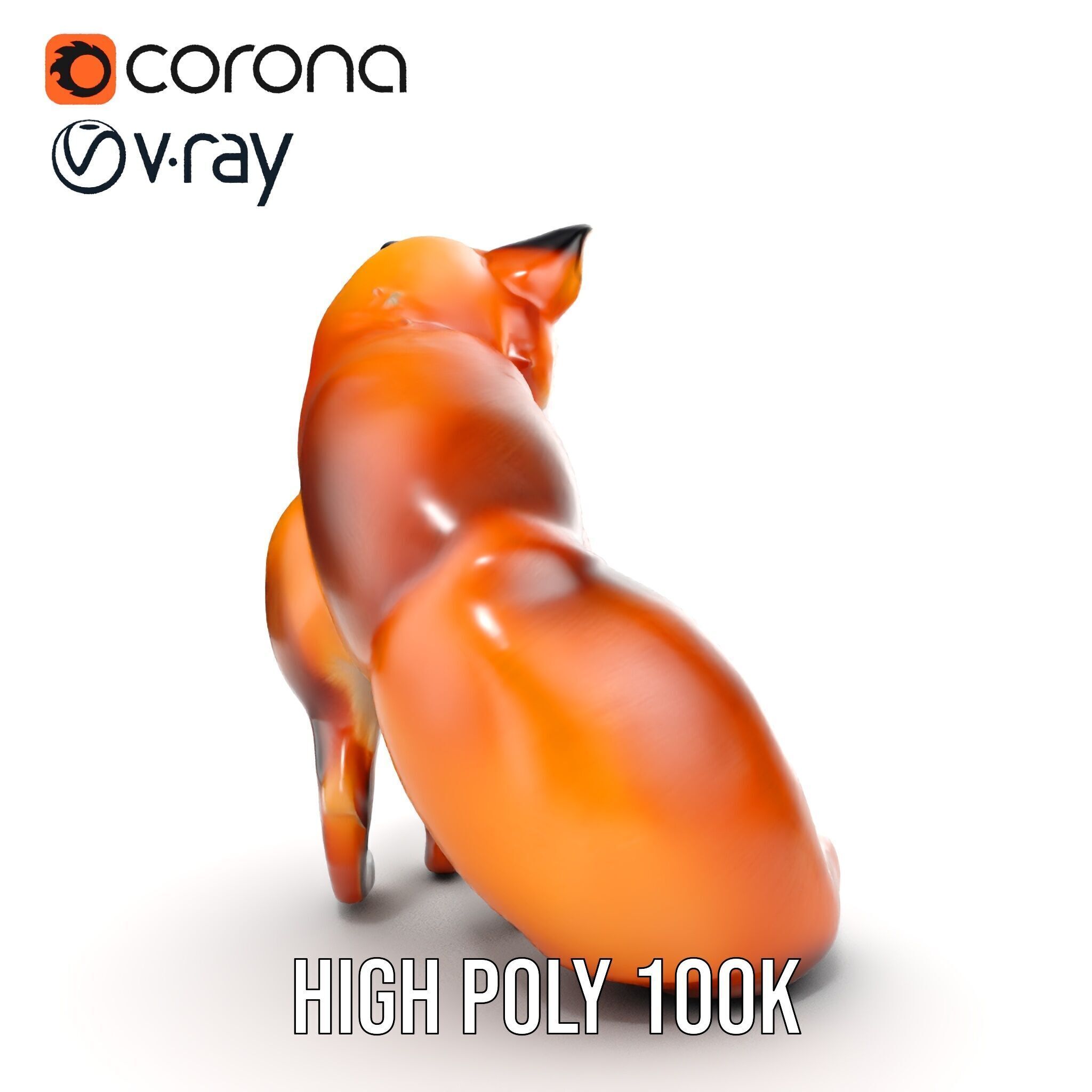 Fox Model Pack  High Detail D Animal Model Collection Low-poly 3D model_30