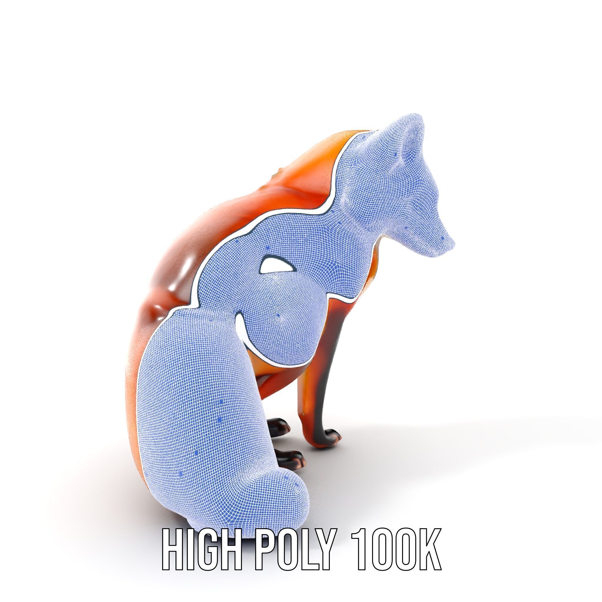 Fox Model Pack  High Detail D Animal Model Collection Low-poly 3D model_4