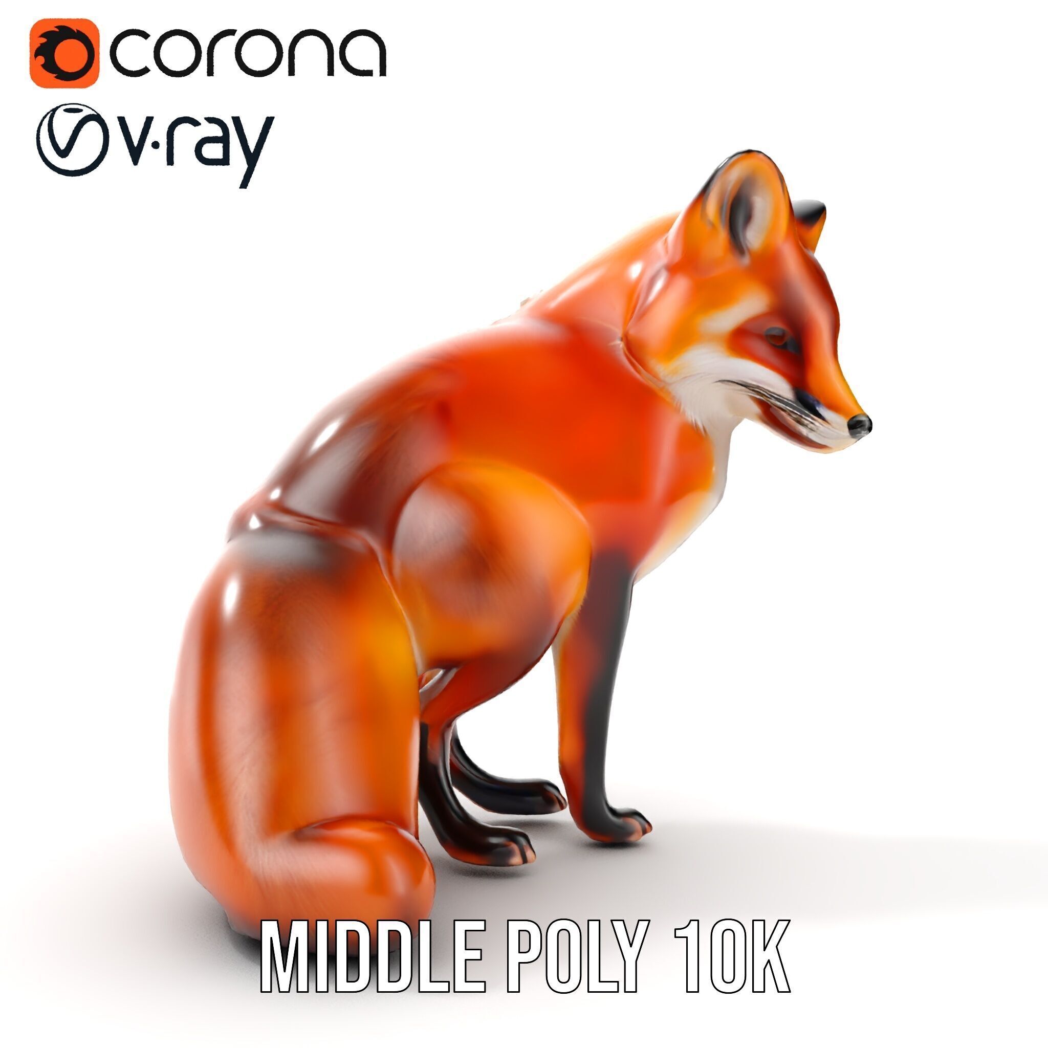Fox Model Pack  High Detail D Animal Model Collection Low-poly 3D model_17