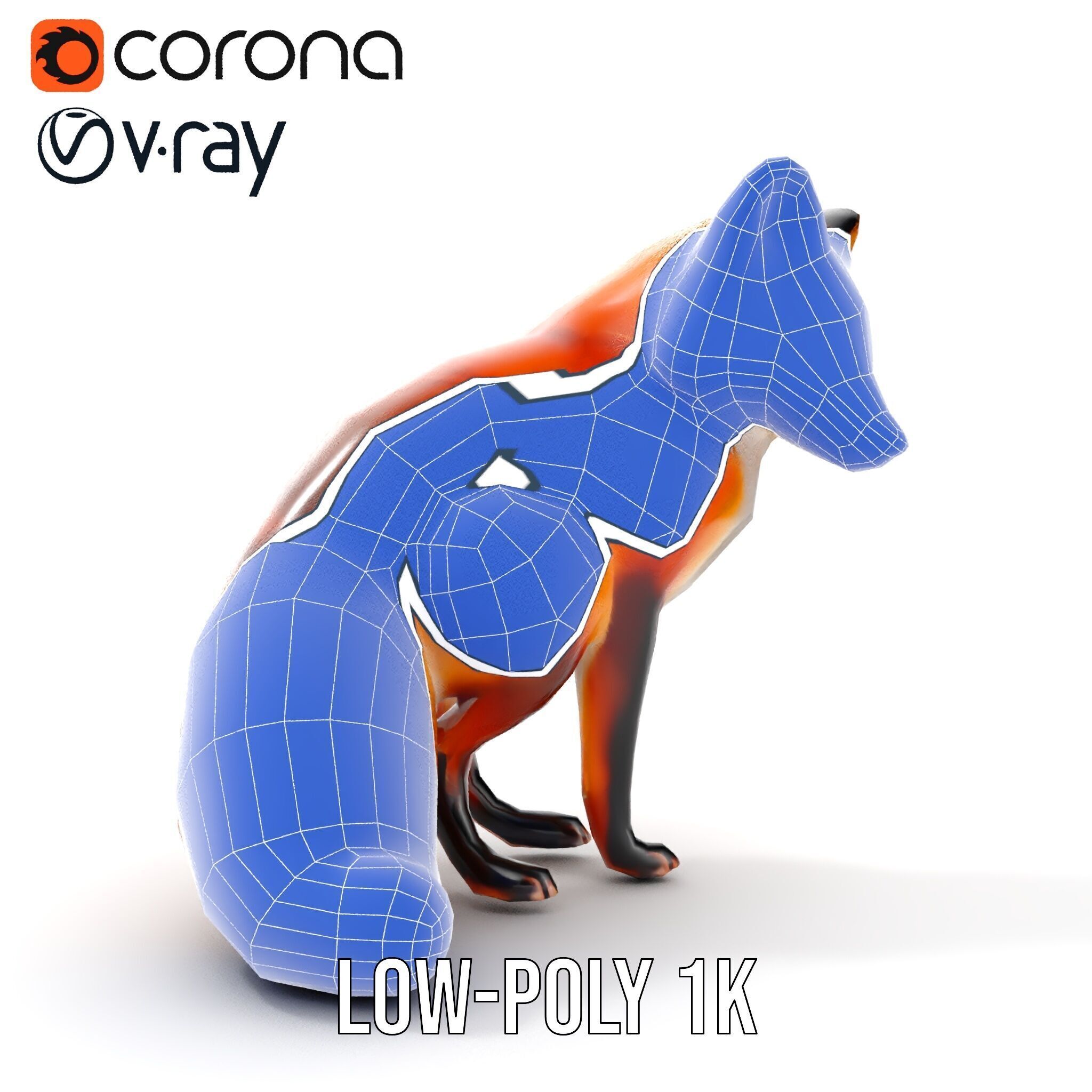 Fox Model Pack  High Detail D Animal Model Collection Low-poly 3D model_29