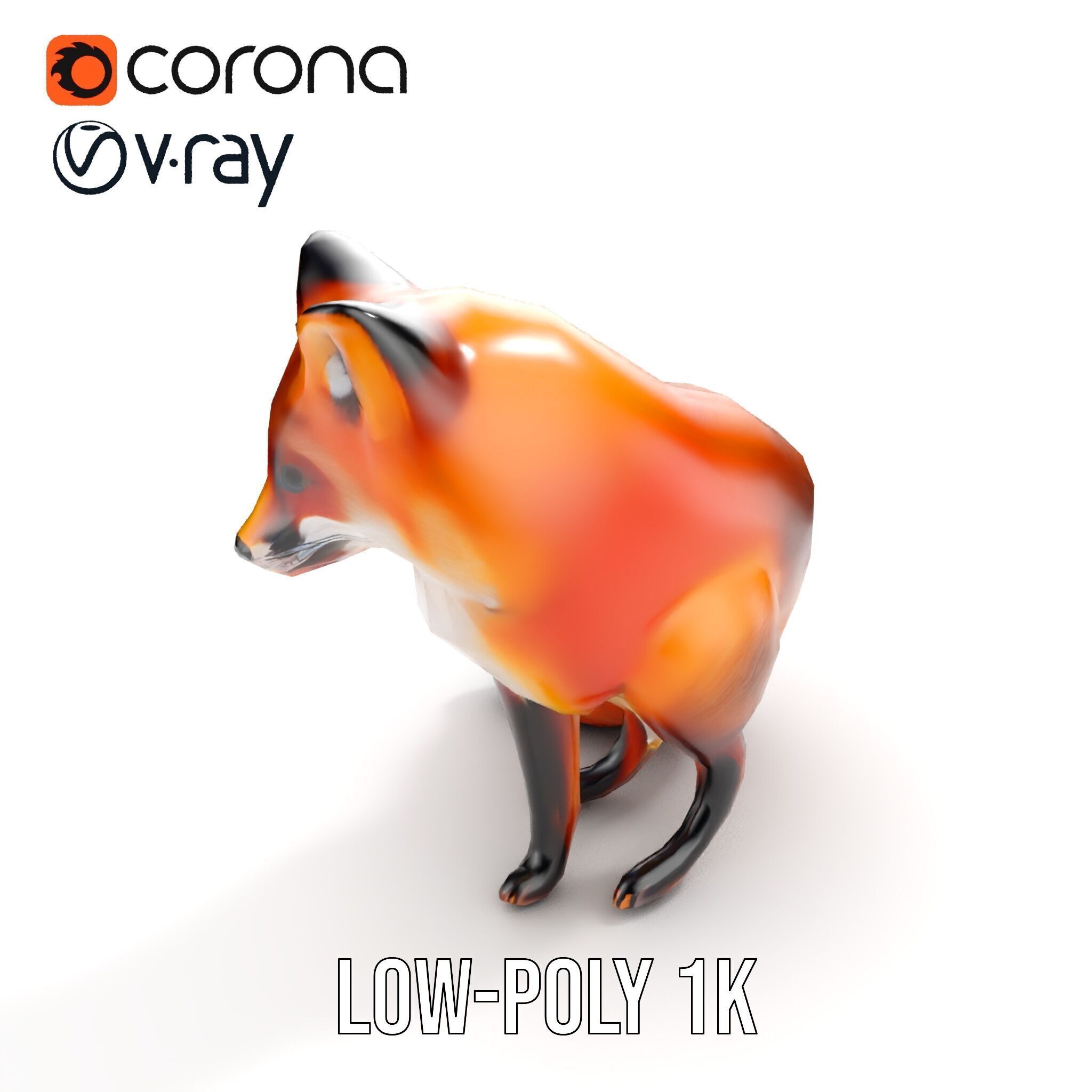 Fox Model Pack  High Detail D Animal Model Collection Low-poly 3D model_13