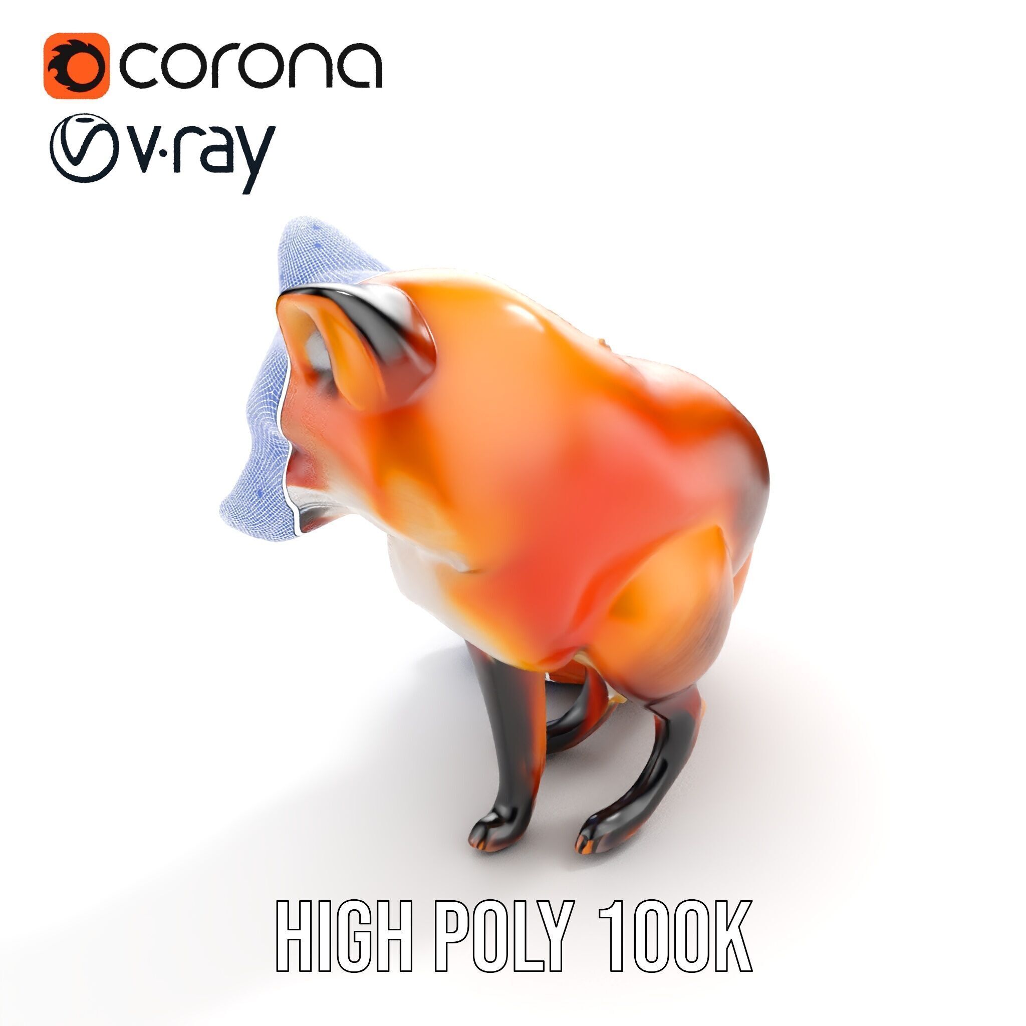 Fox Model Pack  High Detail D Animal Model Collection Low-poly 3D model_36