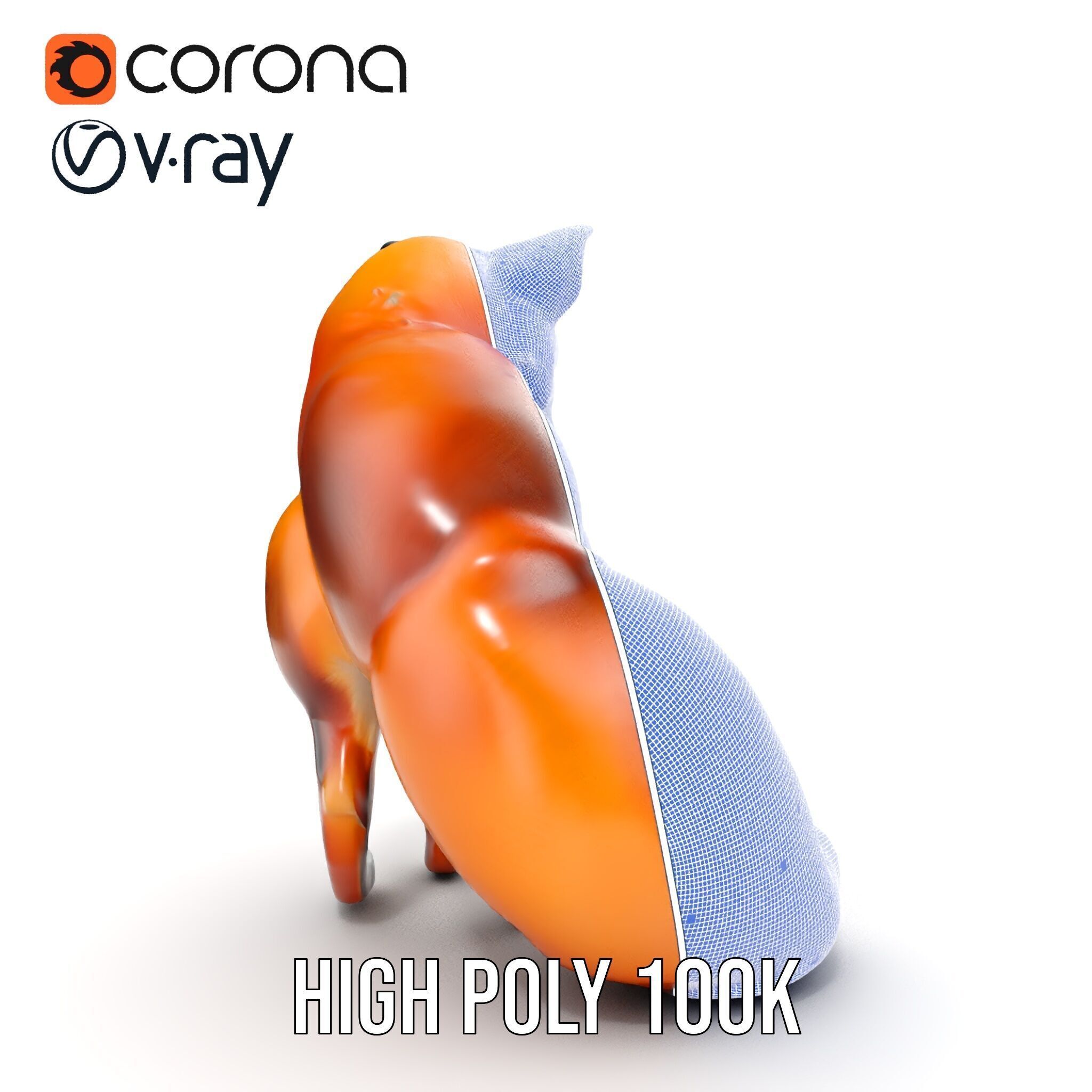 Fox Model Pack  High Detail D Animal Model Collection Low-poly 3D model_38