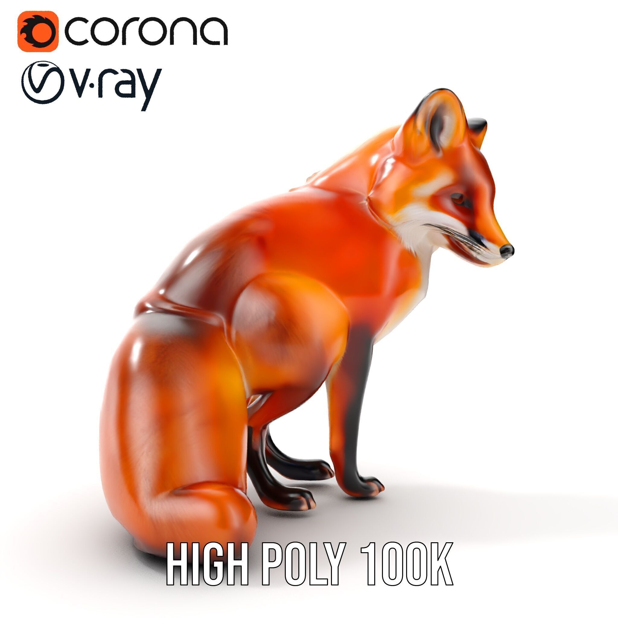 Fox Model Pack  High Detail D Animal Model Collection Low-poly 3D model_25
