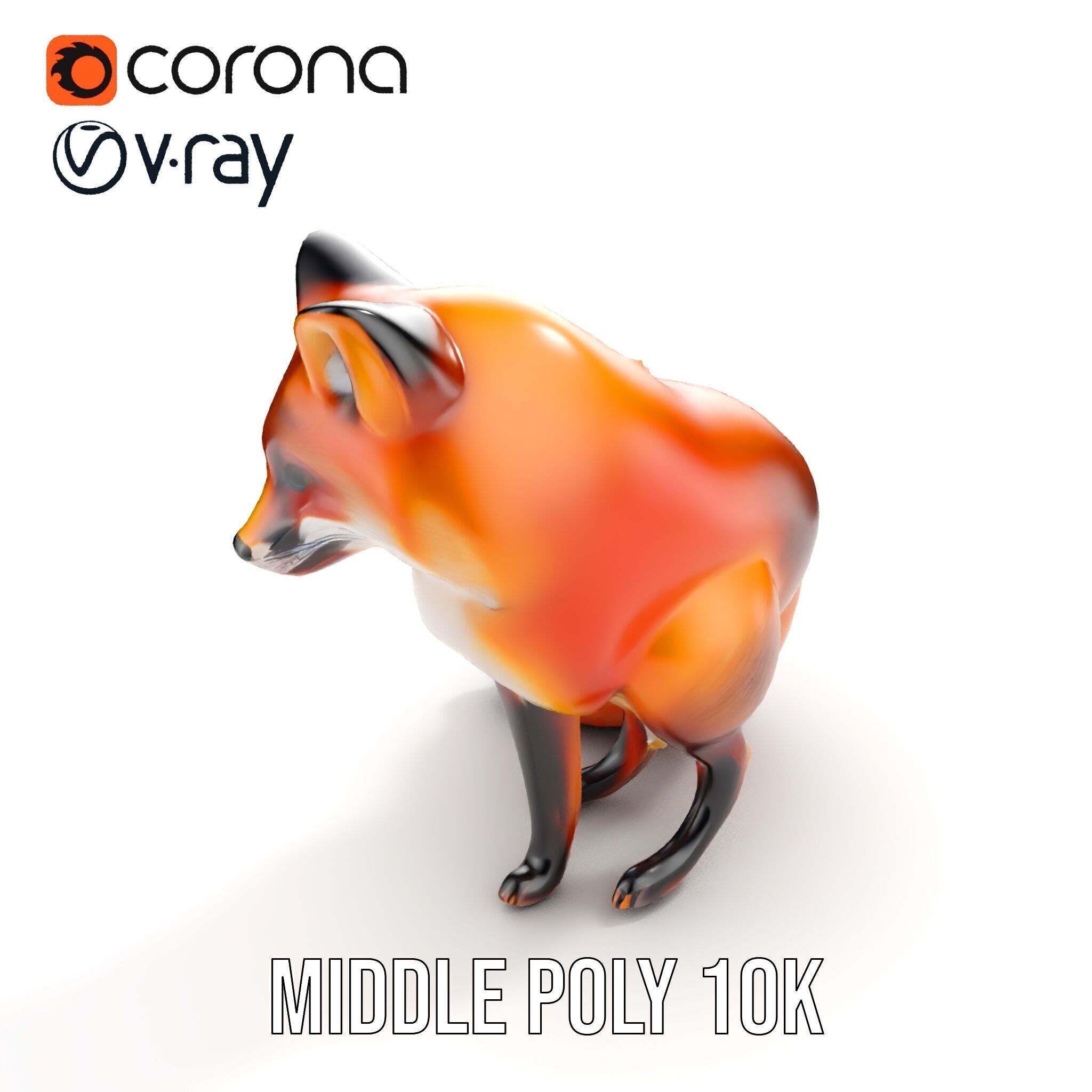 Fox Model Pack  High Detail D Animal Model Collection Low-poly 3D model_12