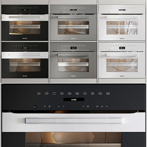 Miele Oven H 7240-60 and Combi-Steam Oven Low-poly 3D model