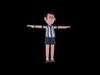 Stylized 3D Male Referee Character - Cartoon Sports Umpire Model 3D model_1