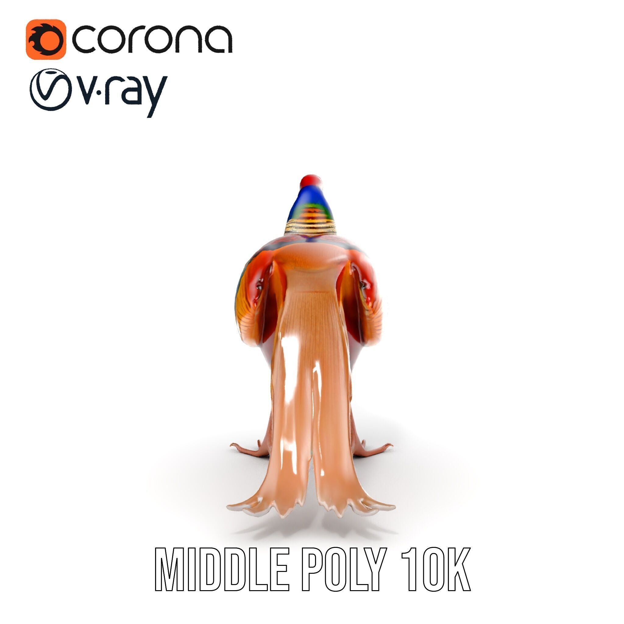 Colorful Pheasant D Model Pack Low-poly 3D model_16