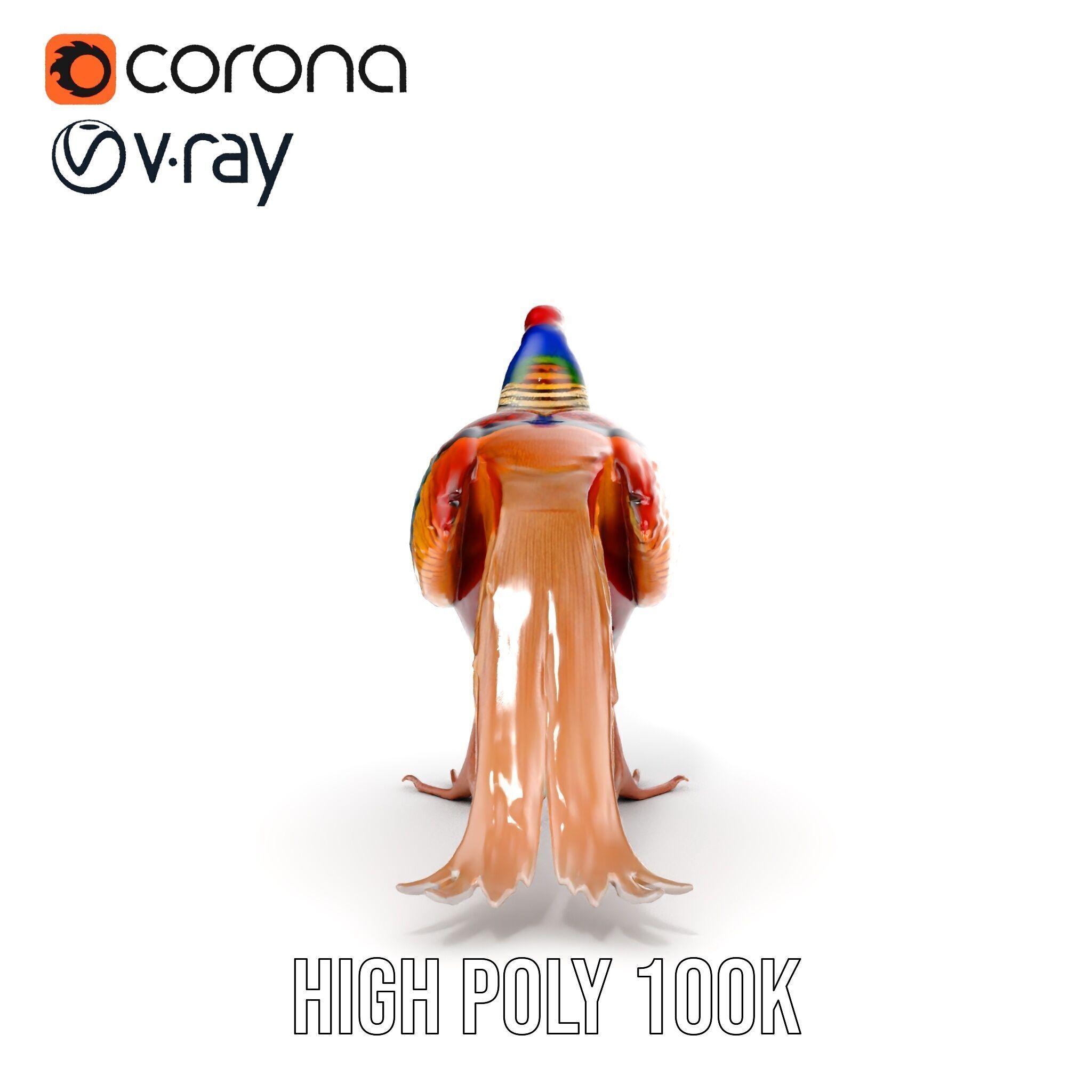 Colorful Pheasant D Model Pack Low-poly 3D model_38