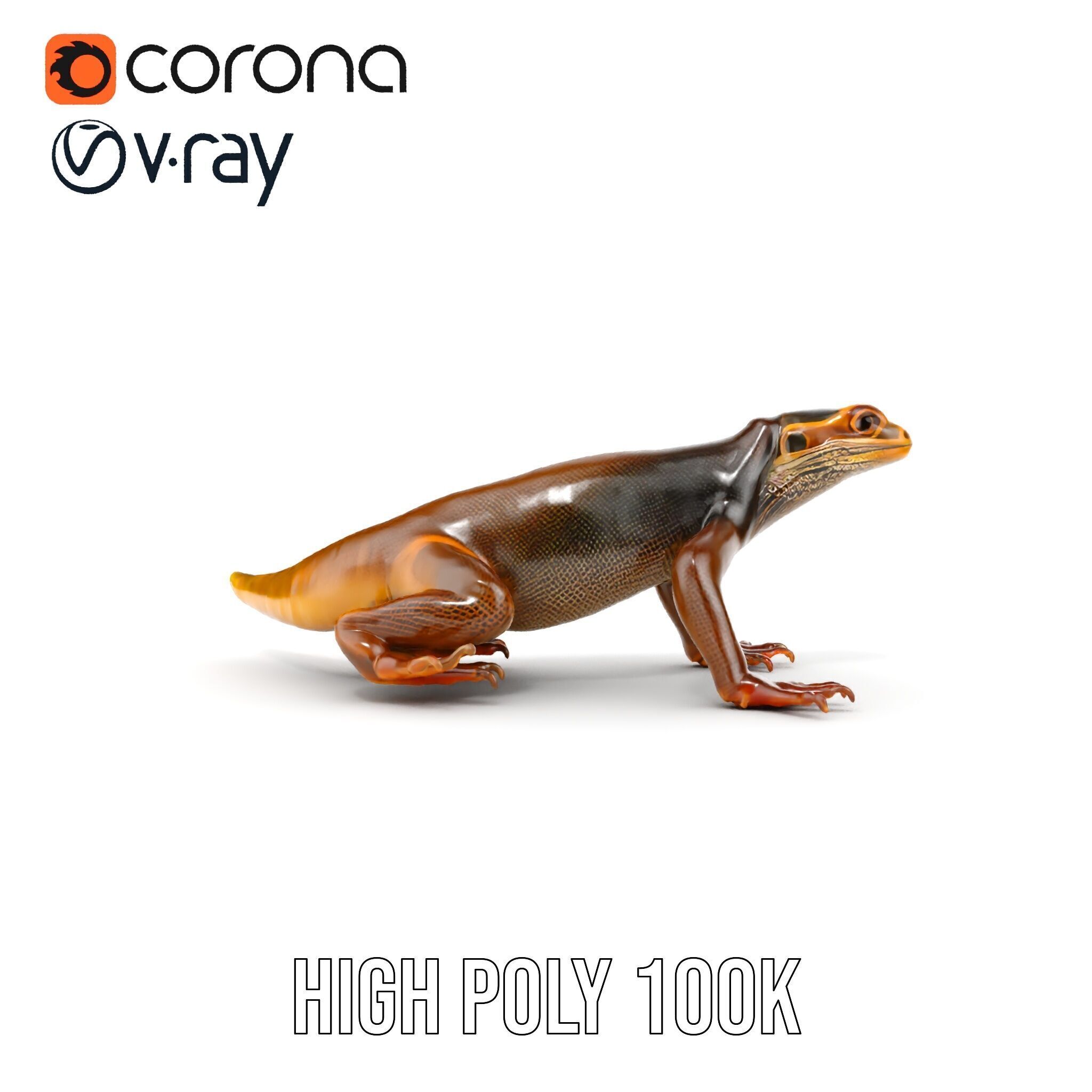 Realistic Lizard D Model Pack for Animation and Games Low-poly 3D model_36