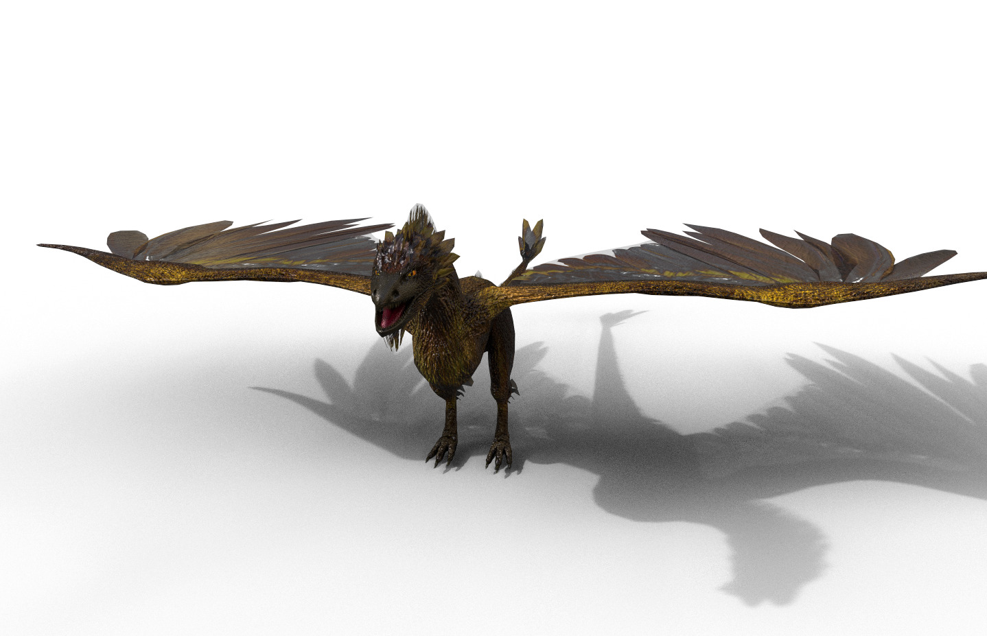 Realistic Rigged Dragon Creature Low-poly 3D model_1