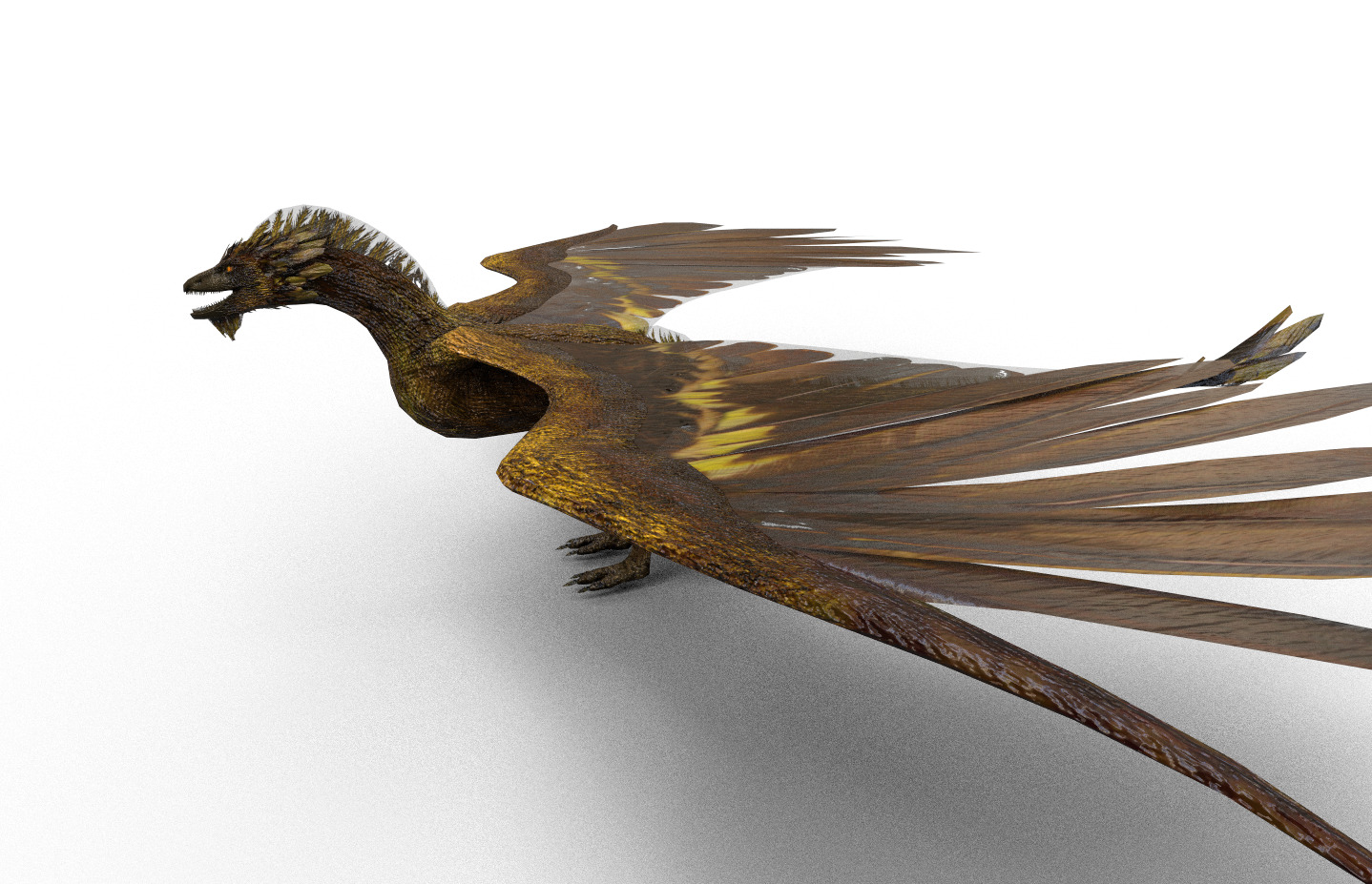 Realistic Rigged Dragon Creature Low-poly 3D model_2
