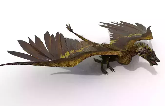Realistic Rigged Dragon Creature