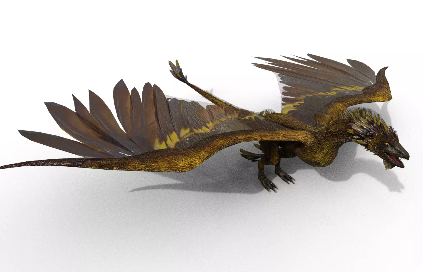 Realistic Rigged Dragon Creature Low-poly 3D model_0