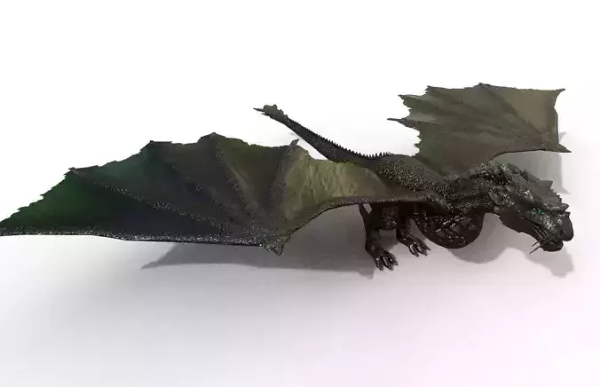 Realistic Rigged Dragon Creature
