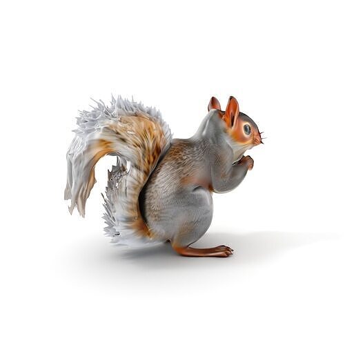 Squirrel Model Pack  Detailed D Animal Model Collection Low-poly 3D model