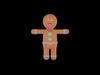 Stylized 3D Gingerbread Character - Cartoon Cookie Man 3D model_1