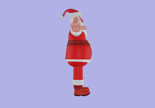 Stylized 3D Santa Claus Character - Cartoon Christmas Man 3D model_5