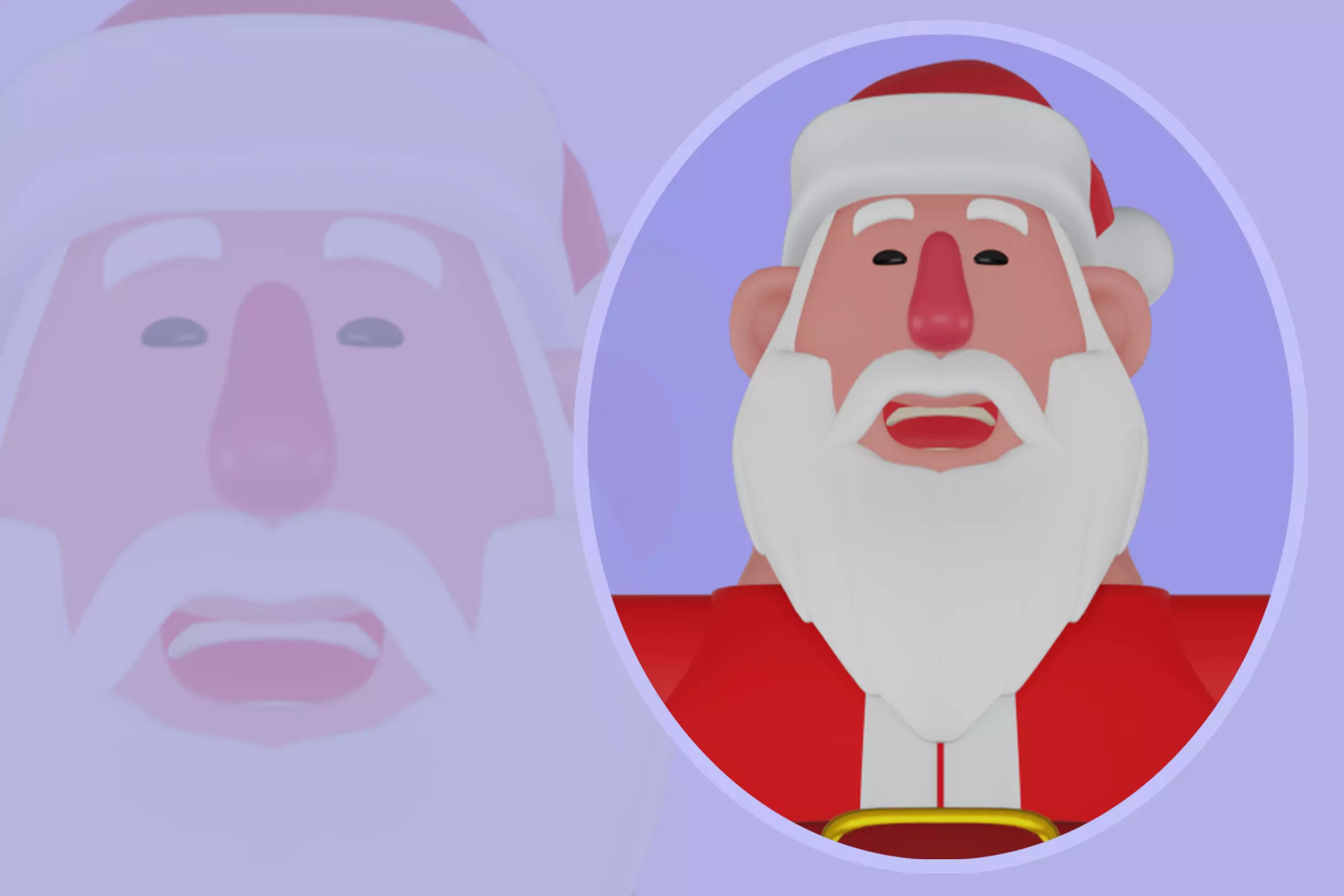 Stylized 3D Santa Claus Character - Cartoon Christmas Man 3D model_0