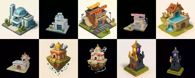 Building Of Empire bundle 34 pack 100 glb