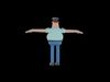 Stylized 3D Police Officer Character - Cartoon Cop Model 3D model_1