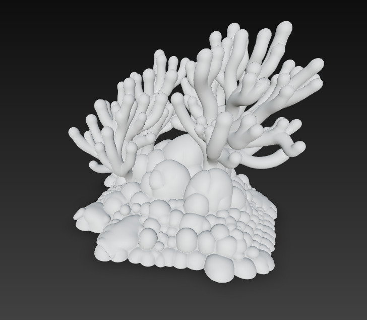Reef Coral Realistic 3D Model Basic - Low Poly Realistic Low-poly 3D model_7