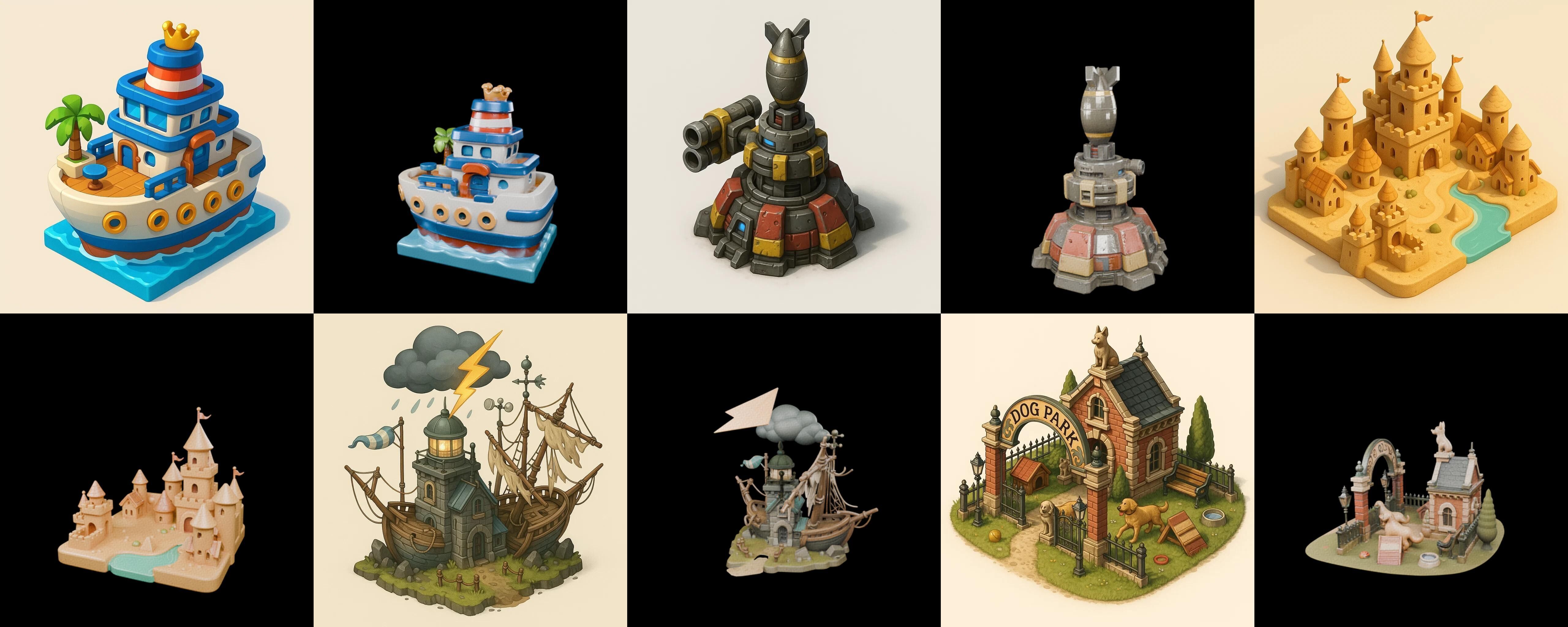 Building Of Empire bundle 33 pack 100 glb Low-poly 3D model_4