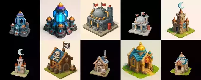 Building Of Empire bundle 32 pack 100 glb