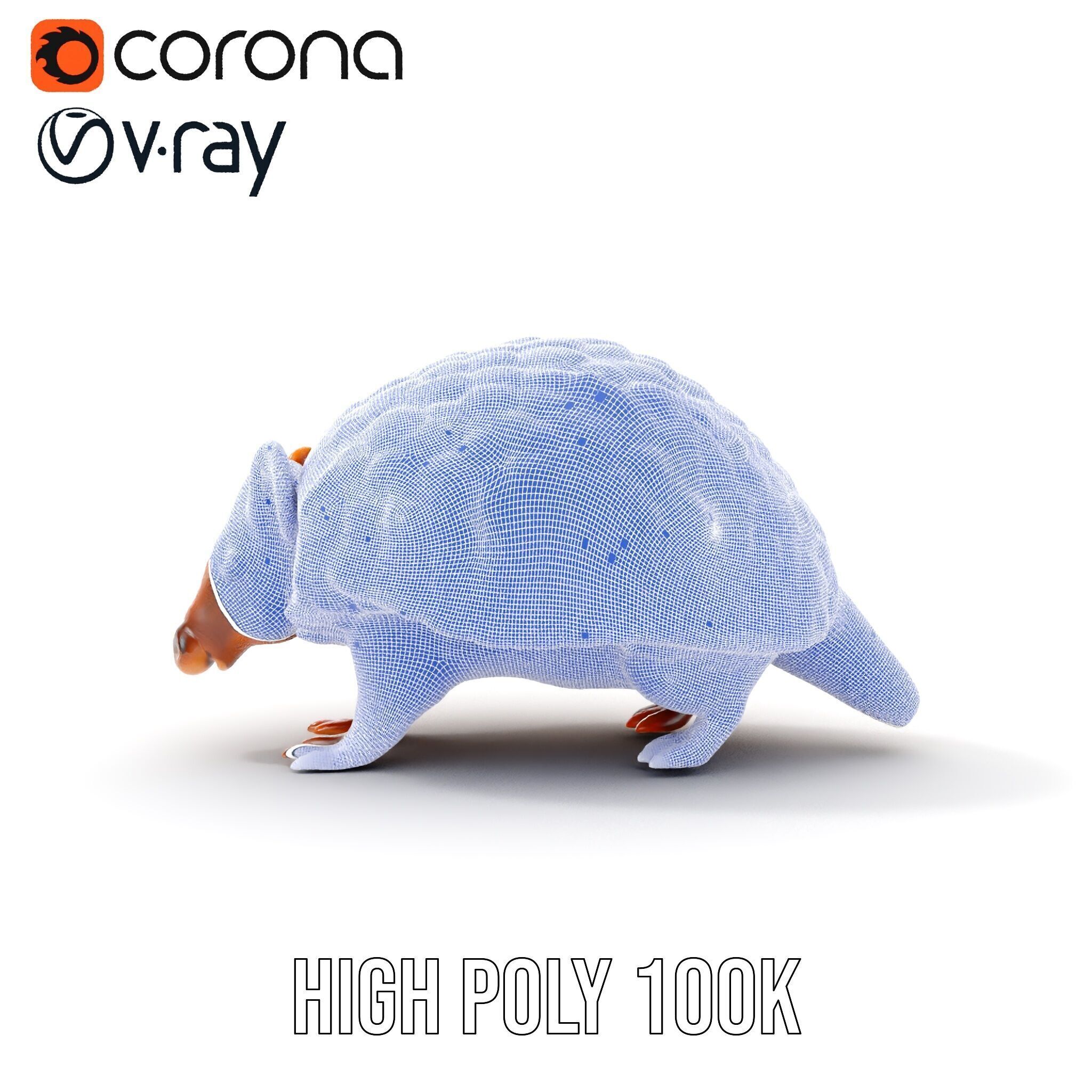 Armadillo Model Pack  High Detail Textured D Model Low-poly 3D model_37