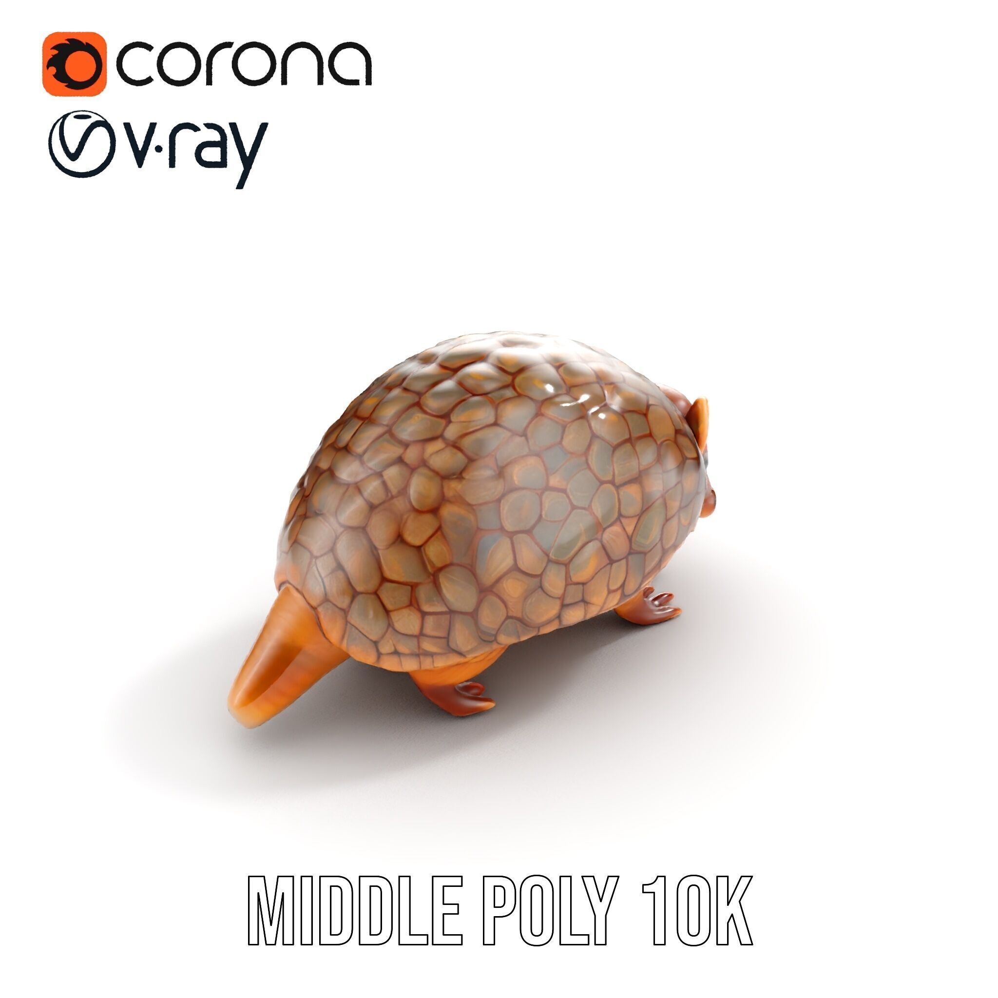Armadillo Model Pack  High Detail Textured D Model Low-poly 3D model_6