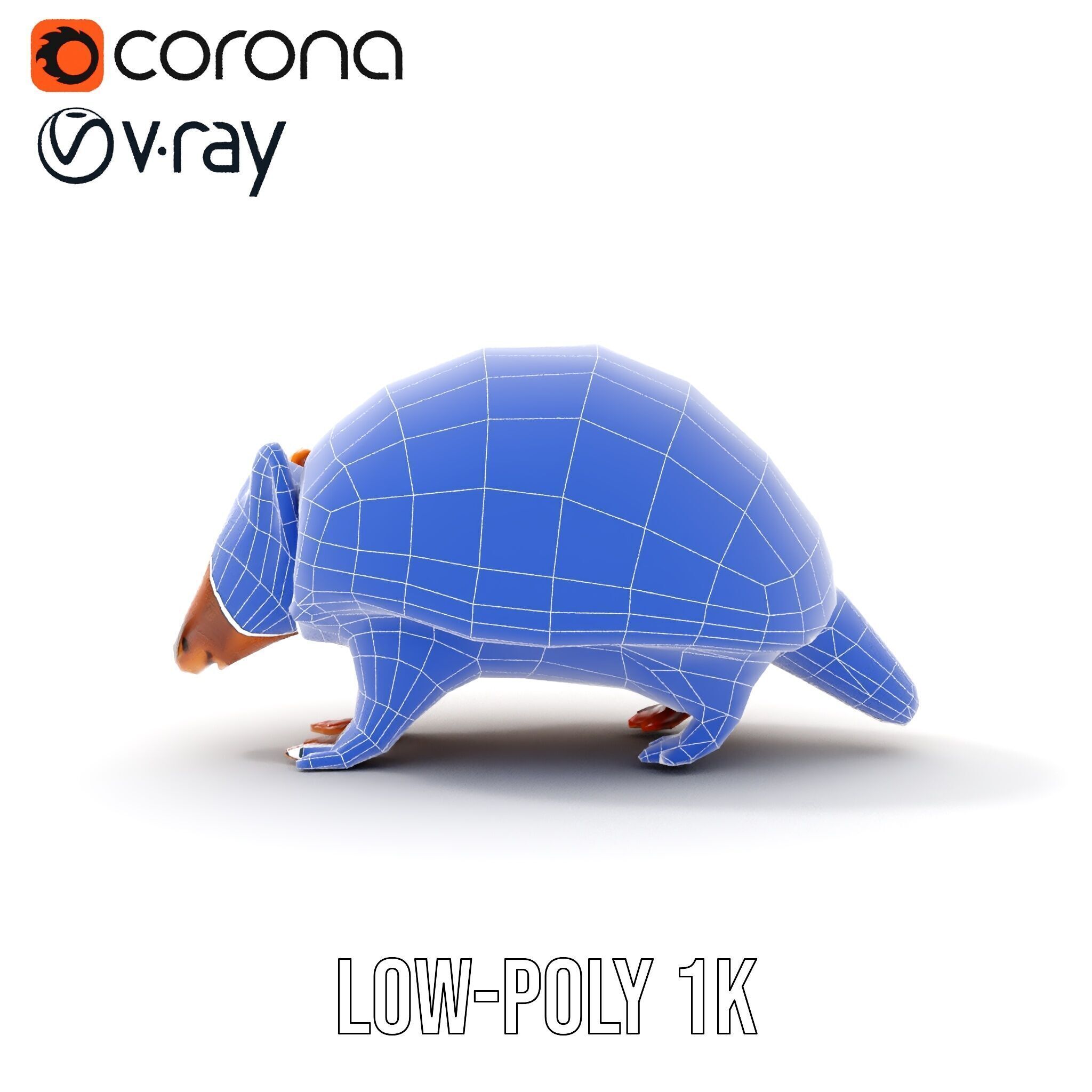 Armadillo Model Pack  High Detail Textured D Model Low-poly 3D model_20