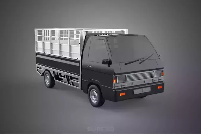 BAKKIE UTE PICKUP CAGE FLAT DECK COLT DELICA L 300 TRUCK CARGO 3D model