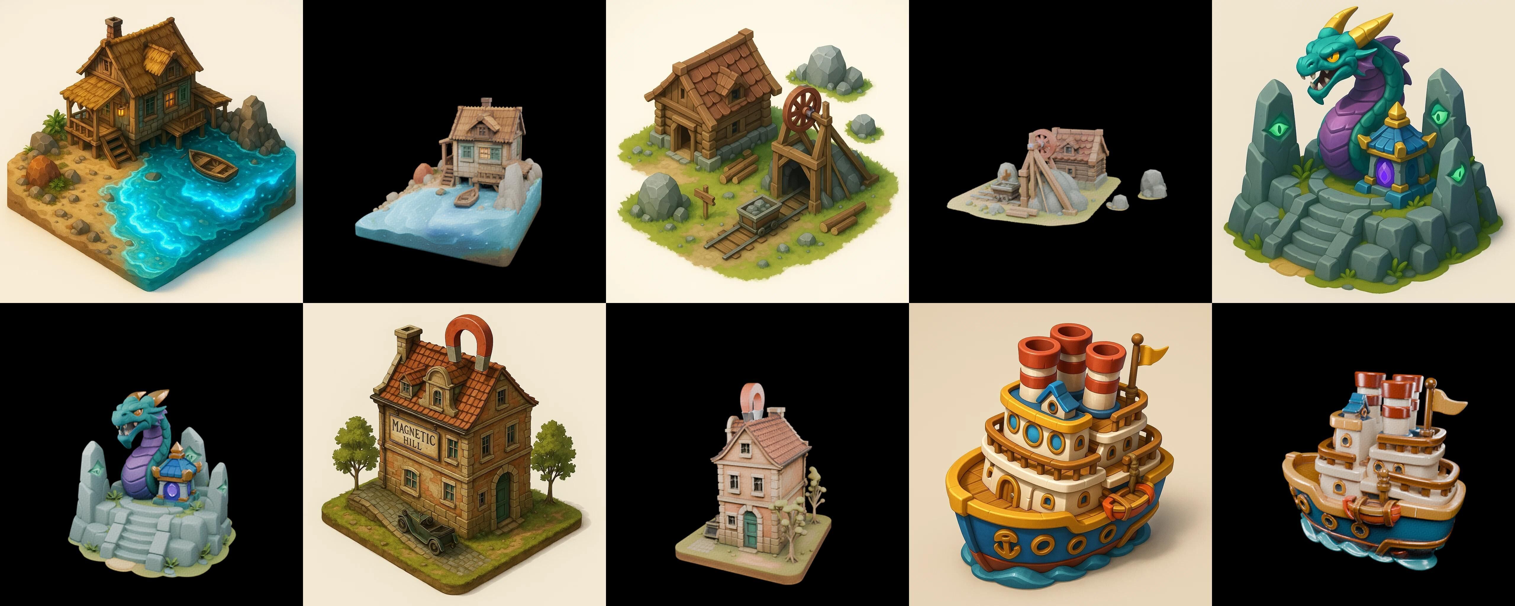 Building Of Empire bundle 30 pack 100 glb Low-poly 3D model_10