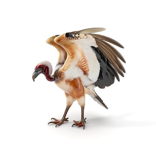 Detailed Vulture Bird D Model Pack for Simulation and Rendering Low-poly 3D model