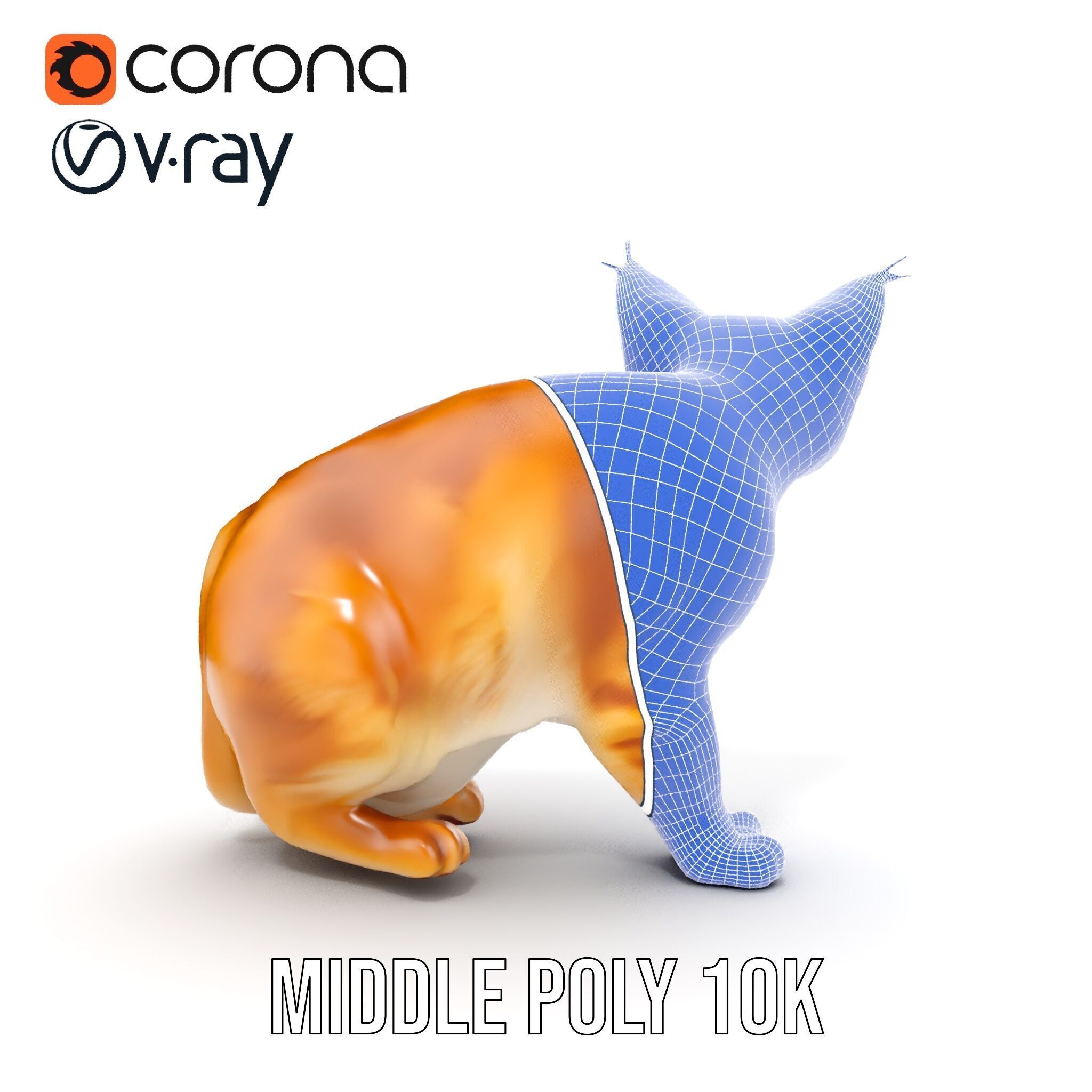 Stylized Cat Model Pack Low-poly 3D model_32